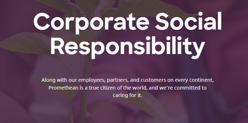 Promethean social responsibility website portal